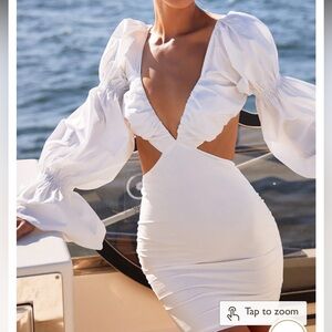 Alamour the label white cut out mini dress in xxs